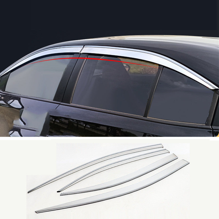 For TOYOT@A for COROLLA 2020-2023 Chrome Window Visor Vent Shades Sun Rain Guard n