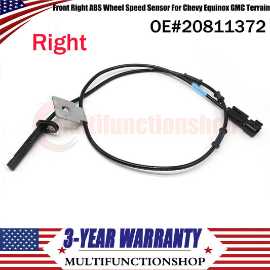 20811371 Brand New Front Right ABS Wheel Speed Sensor for Chevrolet Equinox for GMC Terrain ( )