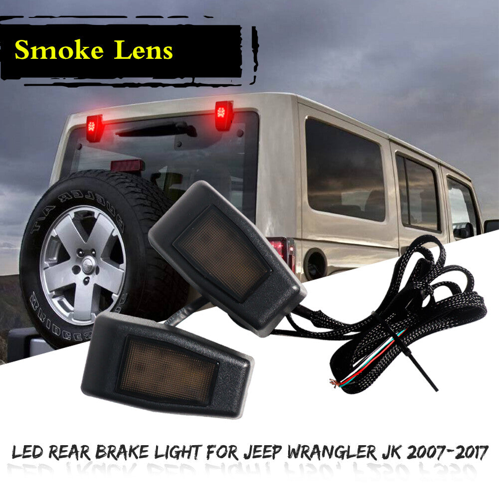 For 07-17 for Jeep for Wrangler JK Brake Tail Backup LED Rear Window Light - 2 pcs - v