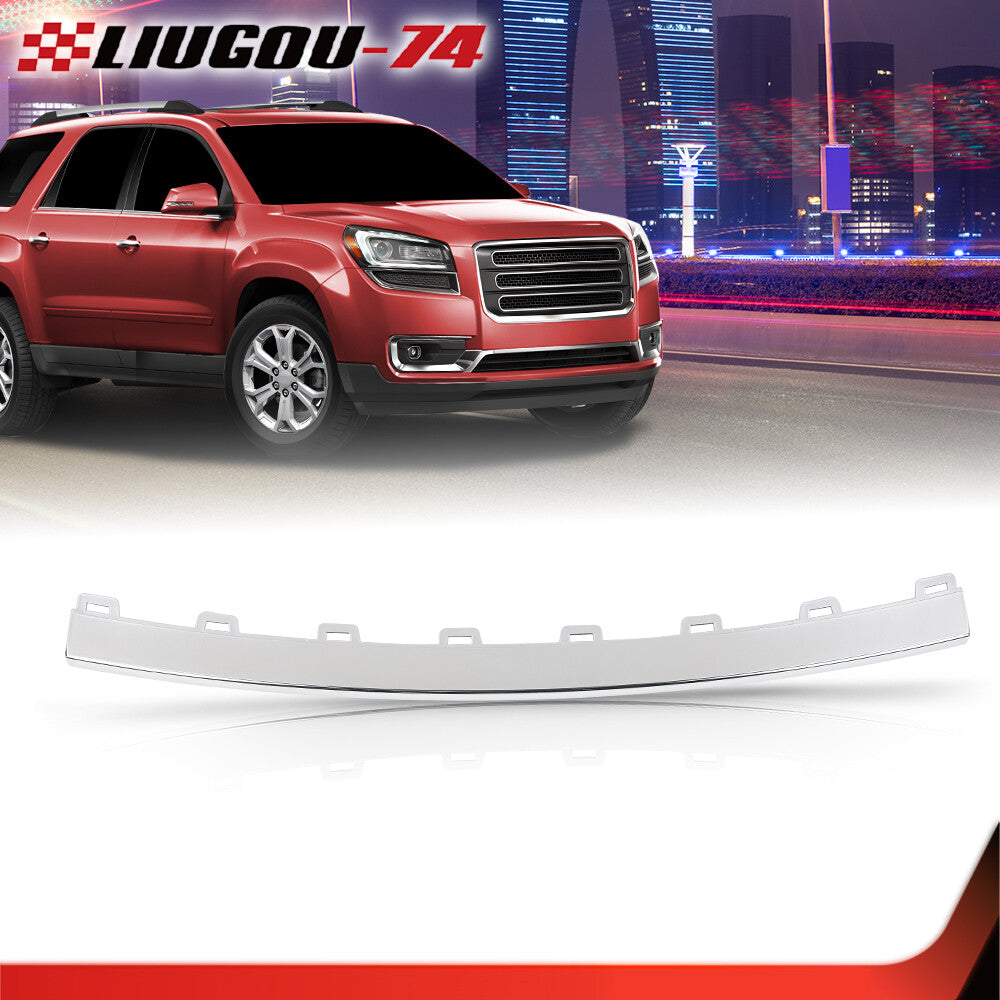 New Bumper Trim Front, Silver, suitable for 2013, 2014, 2015, and 2016 for Gmc Acadia.