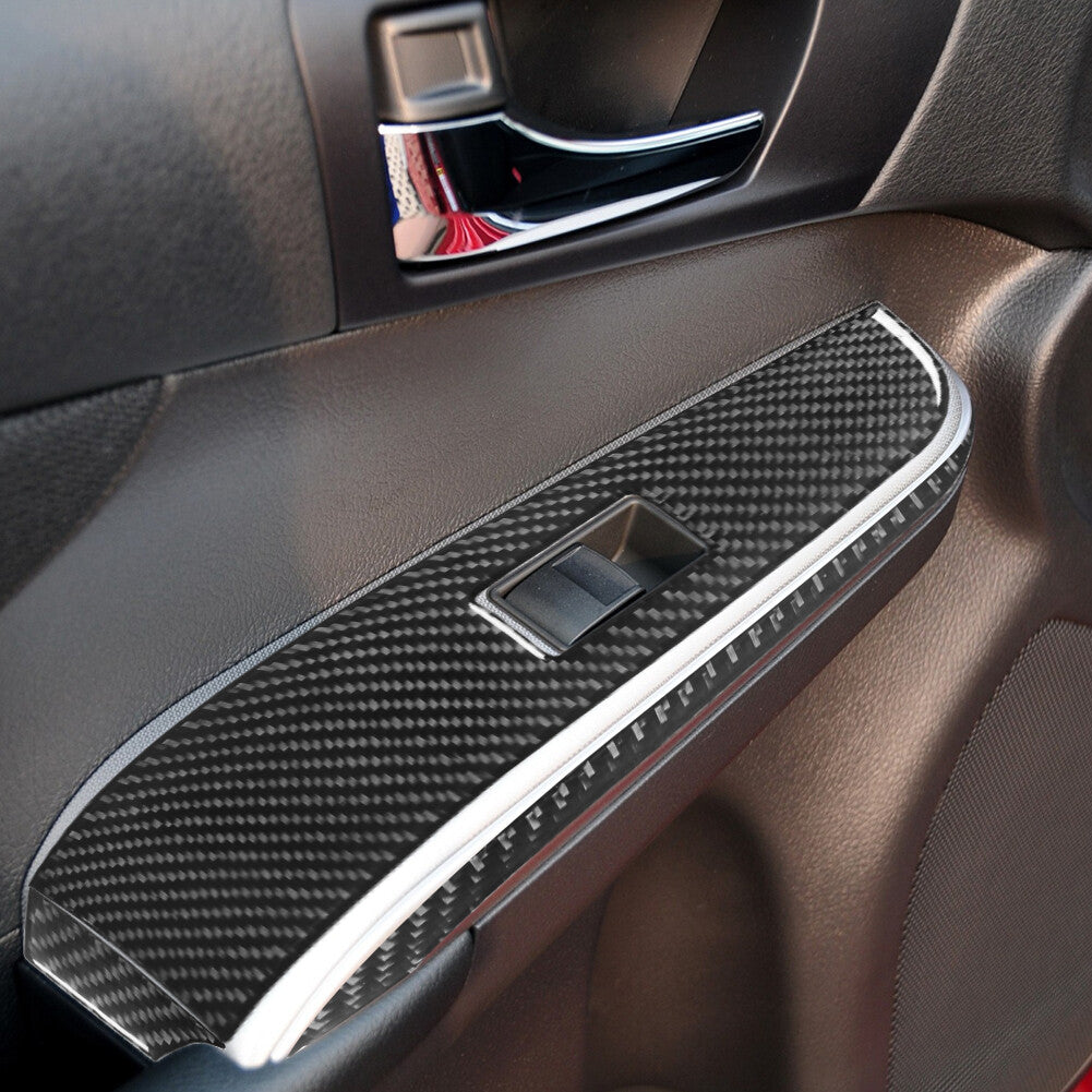 Carbon Fiber Window Lift Panel Cover Trim For M-class W164 2006-11 v