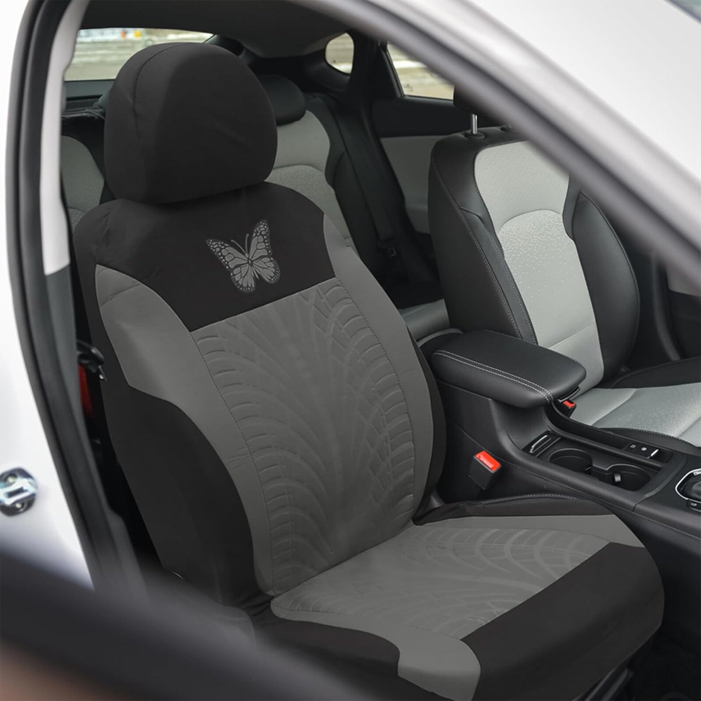 9pc Car for Seat Cover Butterfly Front Rear Protector Universal Full Set 5-Sit G5S3 Q
