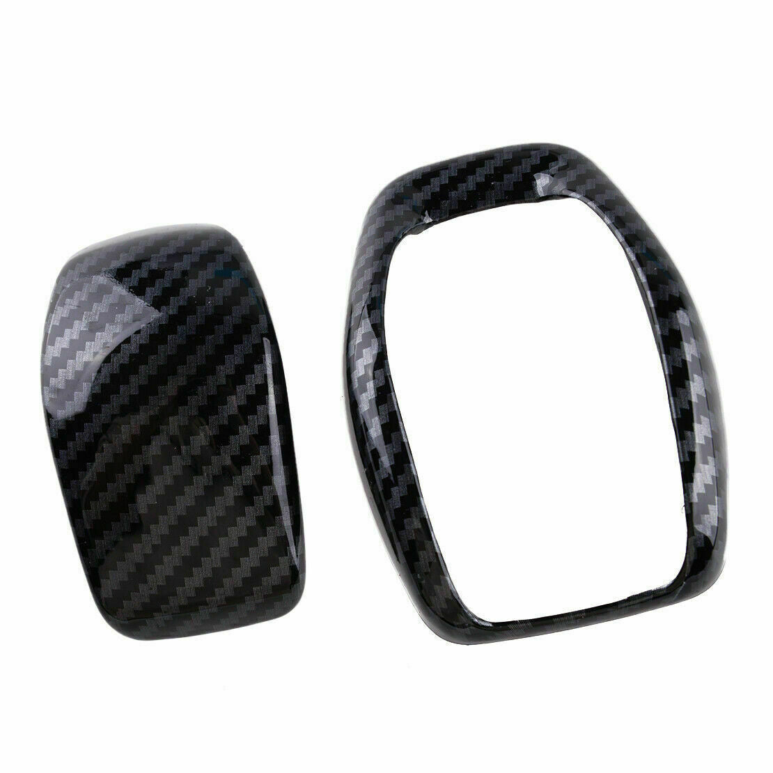 2pc for Toyota RAV4 2019-2021 Carbon Fiber Black ABS Shift Button Cover Trim