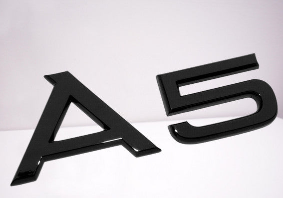 for Audi for A5 rear badge boot trunk sticker badge logo nameplate gloss black