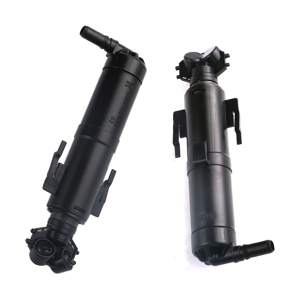 One Pair Front Headlight Washer Spray Nozzle Black for BMW X1 E84 2013 2014 2015