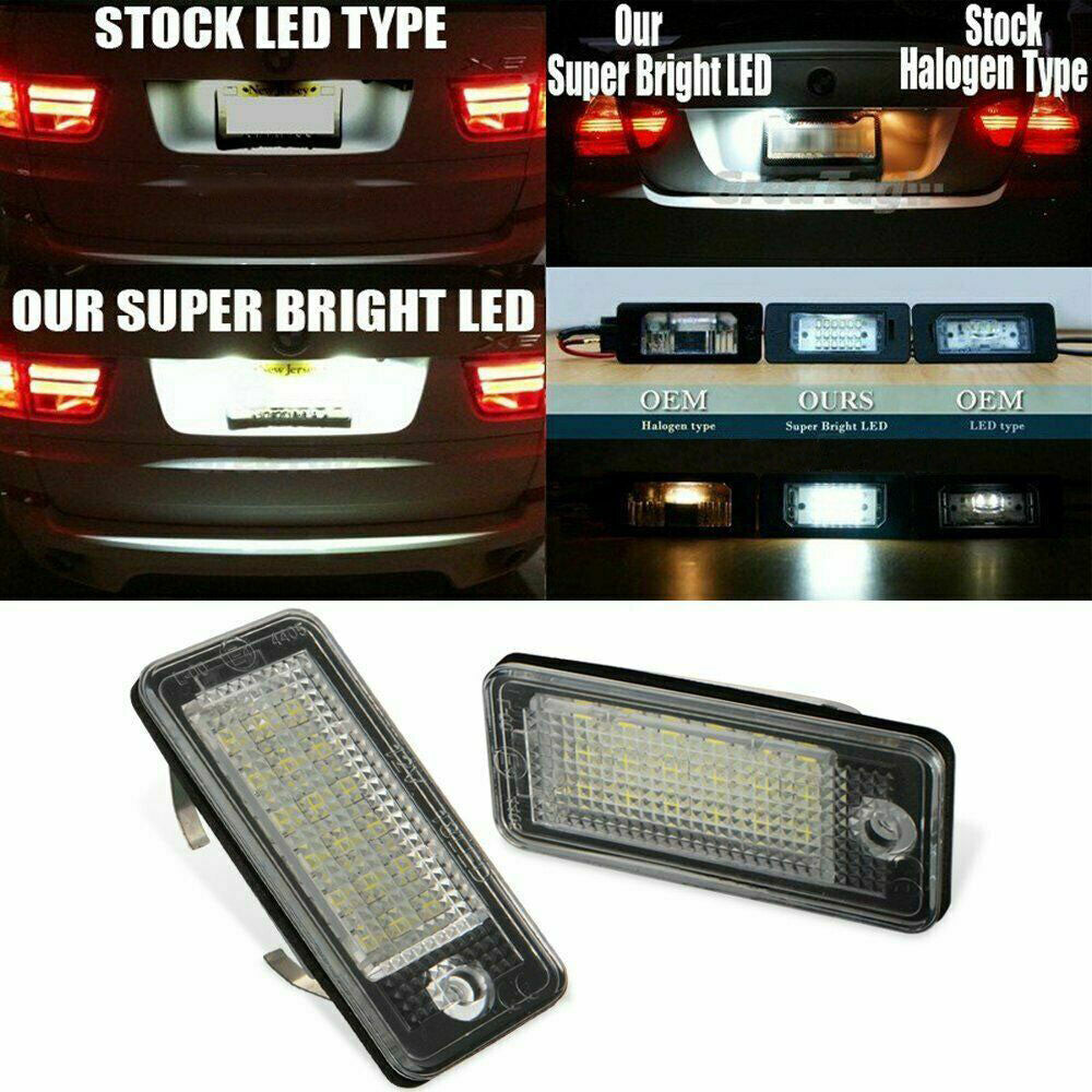 LED license plate lighting for Audi A3 8P S3 for A4 B6 B7 for A6 S6 for A8 Q7 pair