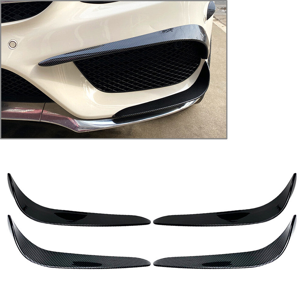 for Mercedes-Benz C-Class W205 2015-18 2x Front Bumper Lip Splitter Spoiler