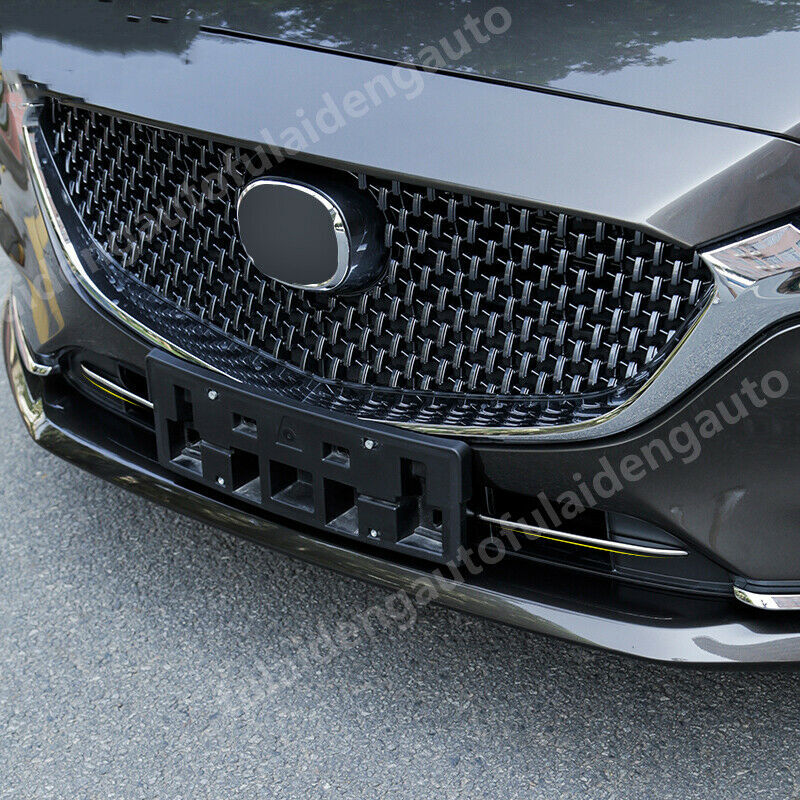 Steel Front Center Grille Lower Strips Cover Trim for Mazda 6 Atenza 2019-2021