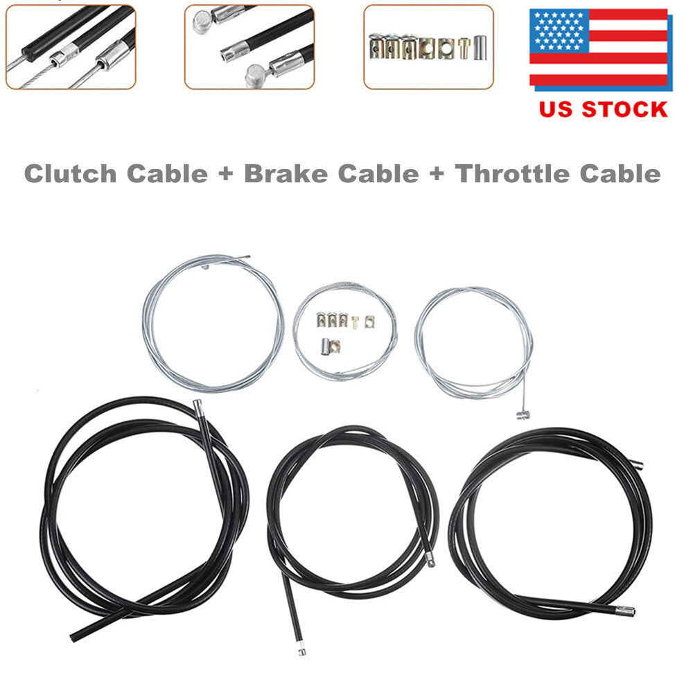 Motorcycle clutch cable with brake cable and throttle cable kit - US stock - n