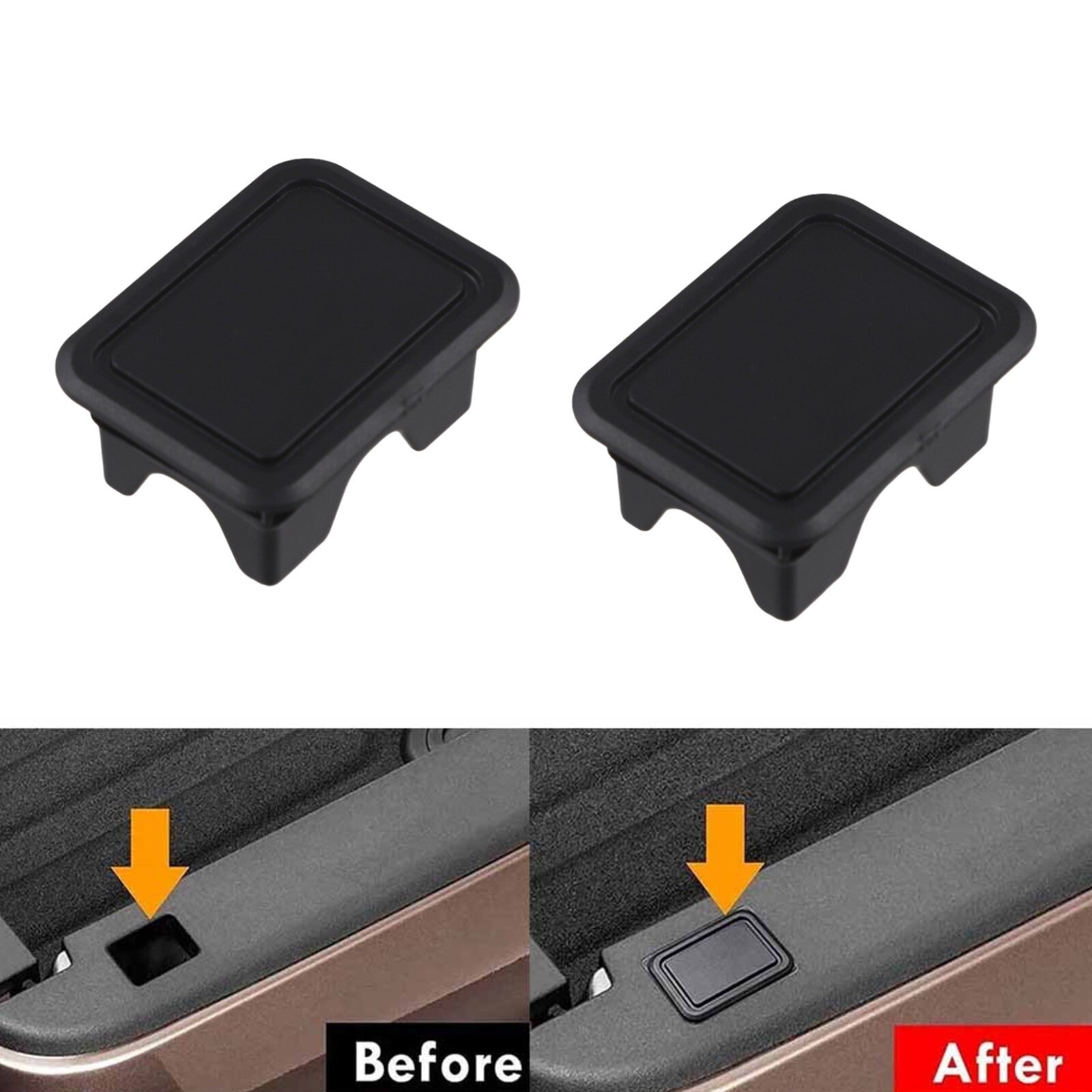 2Pcs Truck Bed Rail Stake Pocket Cover Cap Hole Plug for Dodge for RAM 1500 2500