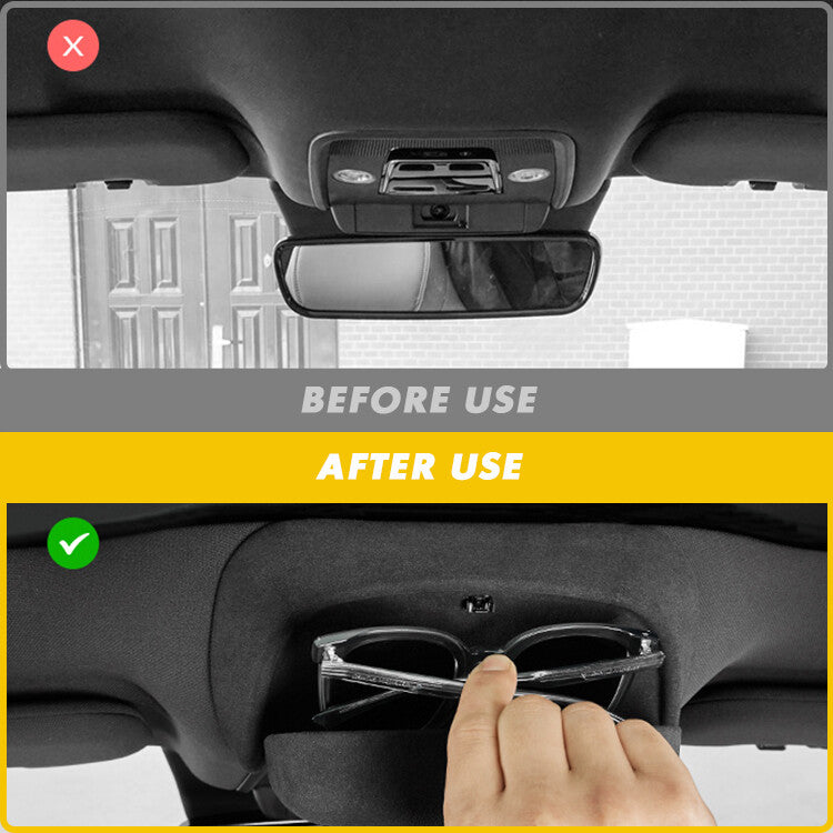 Suitable for BYD sealed eyeglass case flip-top car clip sunglasses storage case eyeglass frames - n