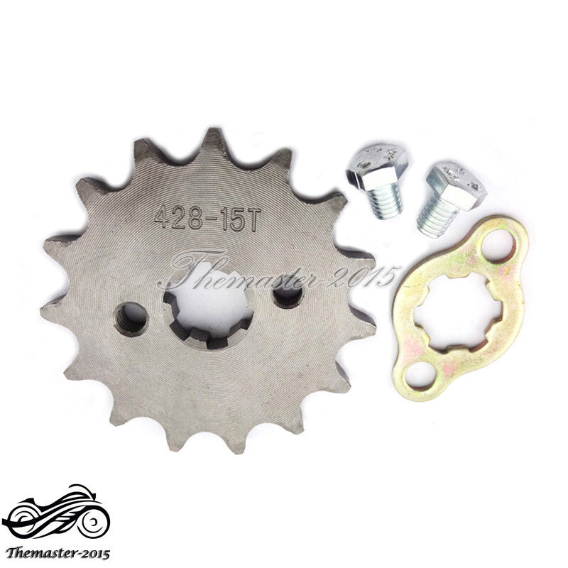 428 15 T Tooth 17mm Front Engine Sprocket Fit SSR SDG YCF Dirt Pit Bike ATV Quad Q