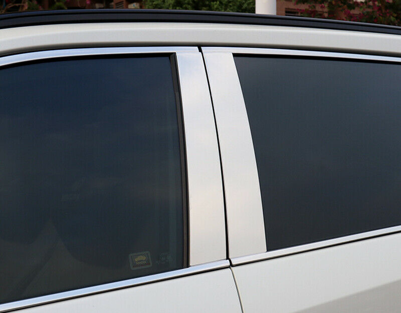 12P Chrome Door Window Pillar Post Mirrored Cover Trim for Toyota RAV4 2019-2024