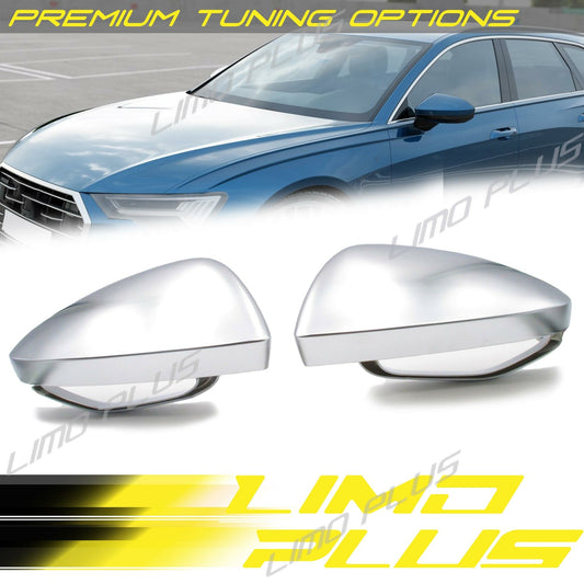 Matte for CHRome Side Mirror Cover Caps for for Audi A6 C8 A7 for A8 19+ With Lane Assist v