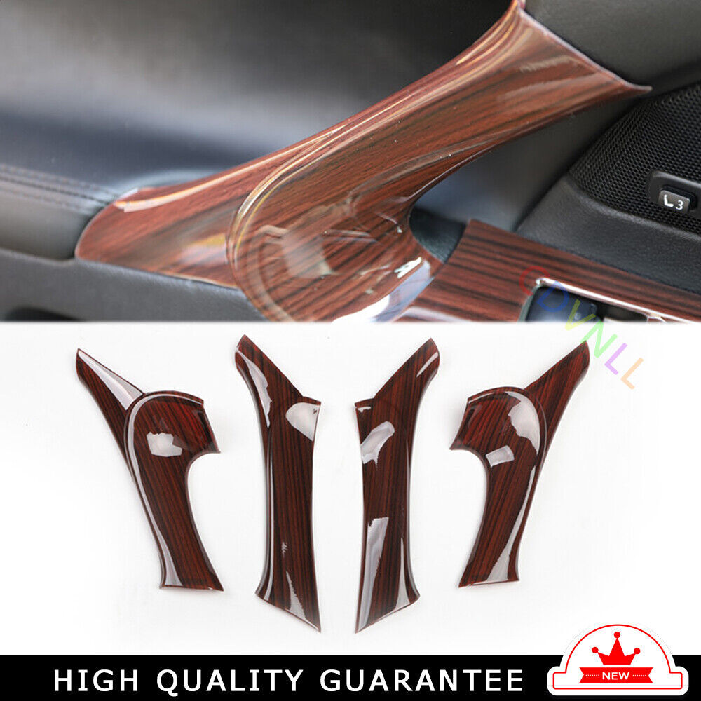 Interior Door Armrest Panel Trim Decoration 4PCS Fit for Lexus IS 06-11 Red Wood