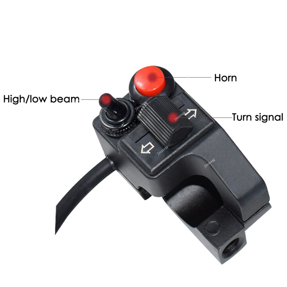 22mm Motorcycle Handlebar Mount Switches Assembly For horn turn Signal fog light Q