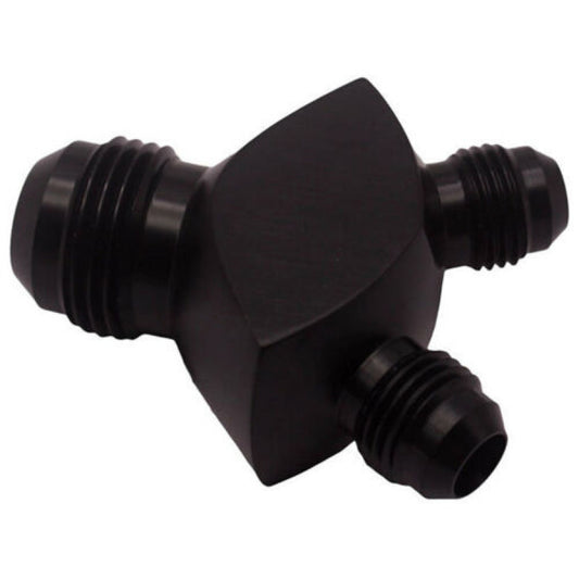 BLACK Male Flare Y-Block Fitting Adapter AN10 10-AN Male To 2X AN8 8-AN Male n