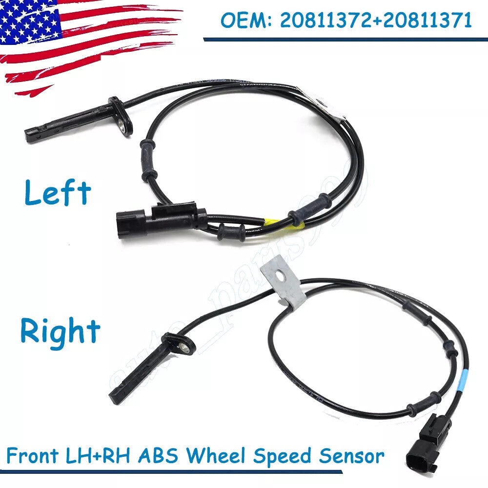 2-piece front left + right ABS wheel speed sensor kit for Equinox Terrain for GMC n