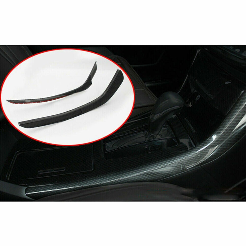 2Pcs Carbon Fiber Center Gear Shift Side Strip Trim for Honda Accord 2013-17 New n