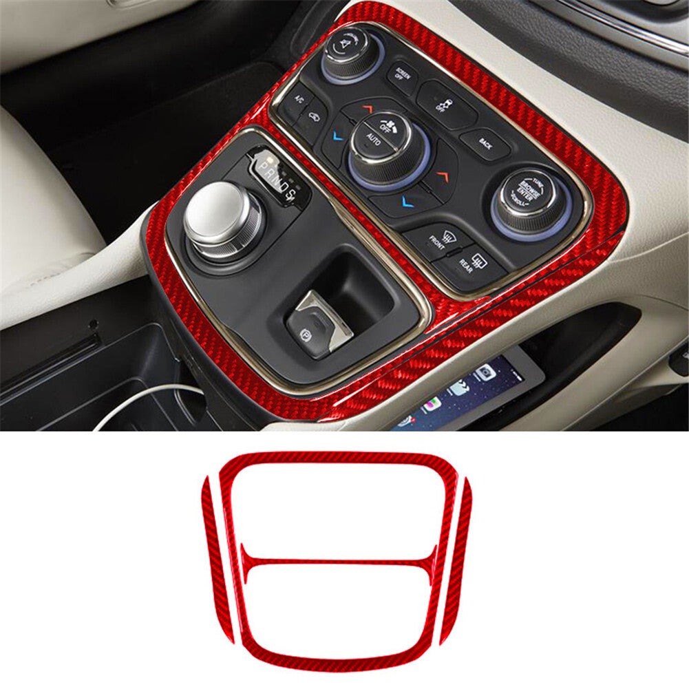 Red Carbon Fiber Dash Air Vent Strip Cover Trim For Land for Range Rover Sport 14-17 v
