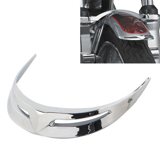 for Harley Dyna Super/Wide Glide Street Bob Softail Chrome Front Fender Tip Trim