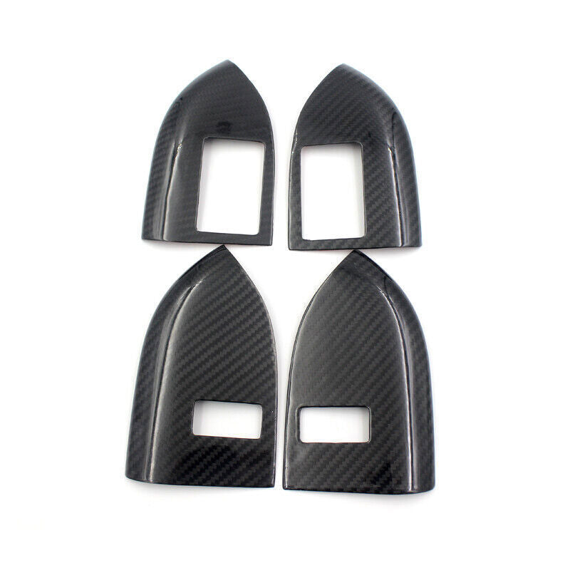 Real Carbon fiber Door Lock Button Panel Cover Trim for Range Rover Sport 14-17 n