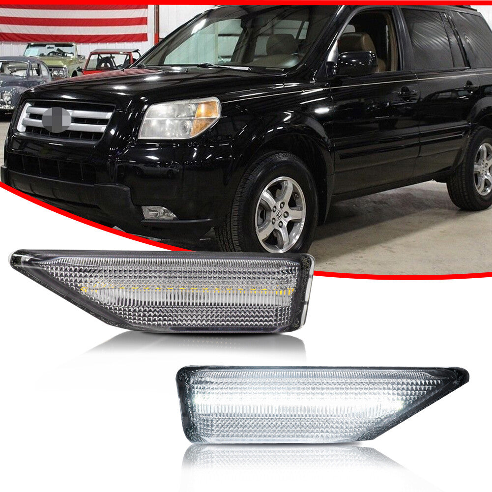[Plug and Play] Transparent lens white LED front marker light suitable for 06-08 for Honda pilots- v