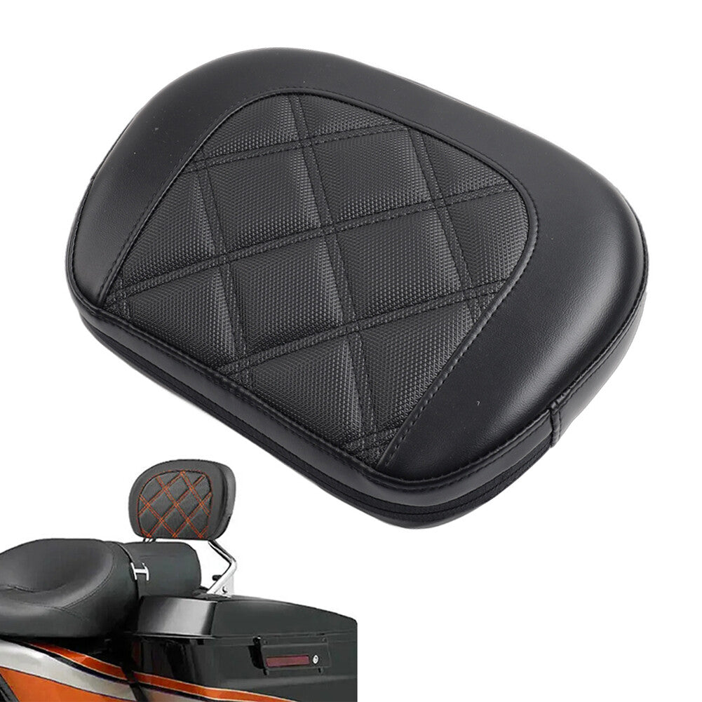 Black Stitching Passenger Sissy Bar Backrest Pad for Harley Electra Road Glide Q