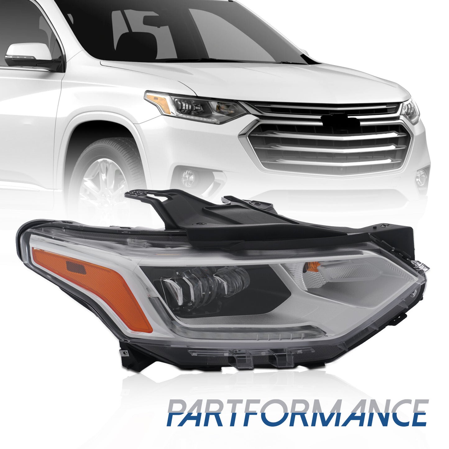 Applicable to 2018-2021 for Chevrolet Traverse LED type with DRL headlights on the passenger right side