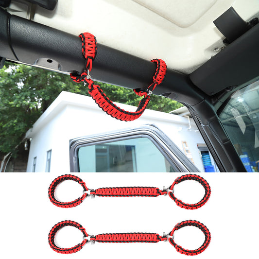 Roll Bar Paracord Grab Handles for Jeep for Wrangler YJ TJ JK 4XE JL JLU 2007-2023