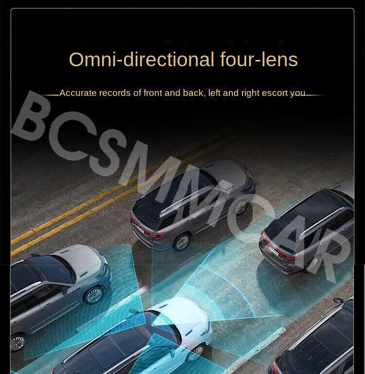 4 Channel Dash Cam Driving Recorder Car Front Rear Camera G-Sensor Night Vision