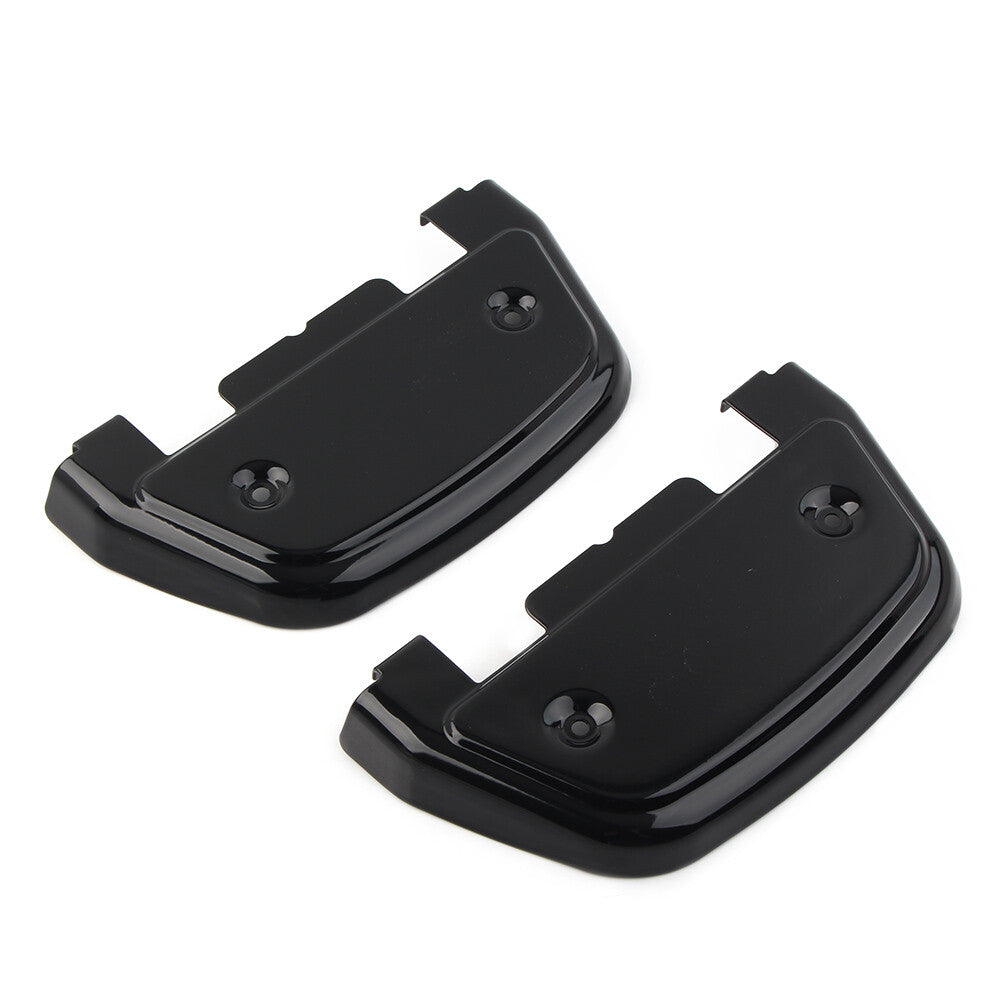 Pair Passenger Footboard Floorboard Covers Black for Harley Touring Road Glide