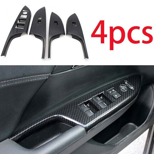 for Honda Accord 14-2017 DX Window Lift Panel Switch ABS Carbon Fiber Cover Trim