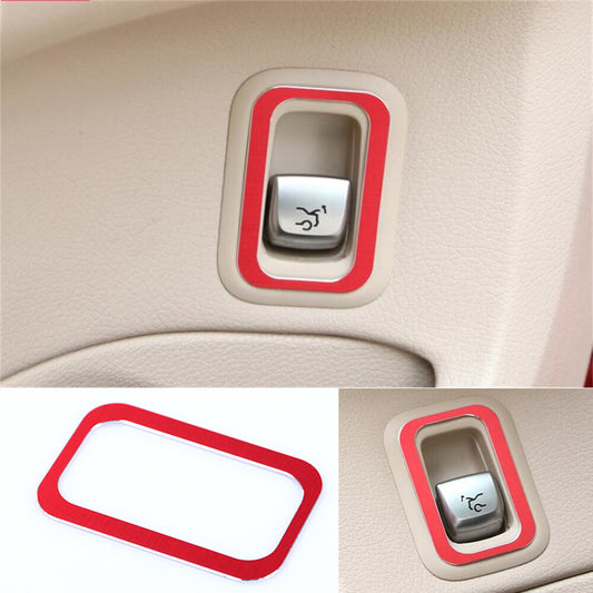 Alloy Red Rear Door Tailgate Switch Button Cover for Benz C GLC Class W205 15-21