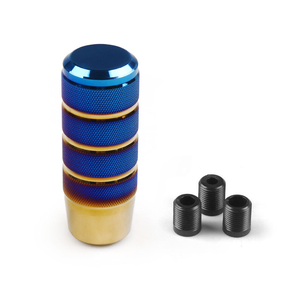 95mm Non-Slip Gear Stick Shifter Knob Alloy Manual Transmission Grilled Blue Q