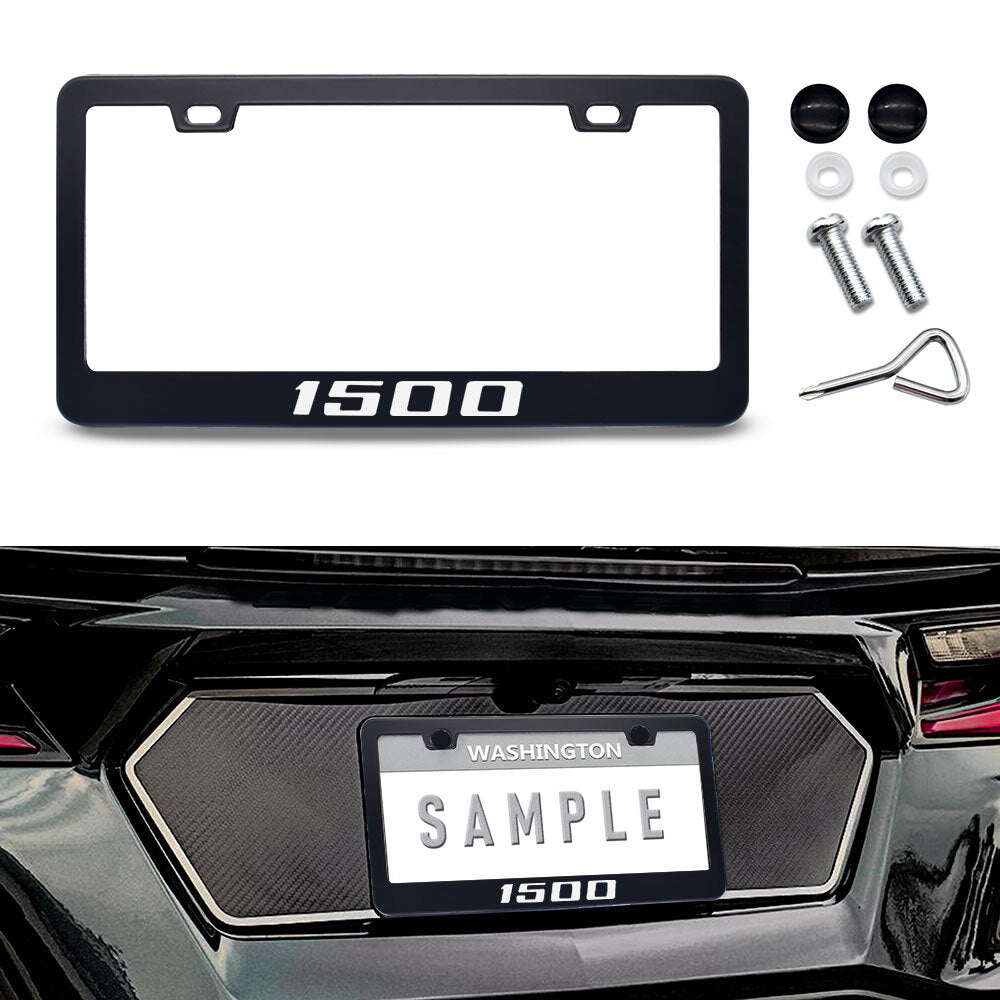 for Dodge for Ram 1500 Cab Accessories Metal License Plate Frame Black Cover