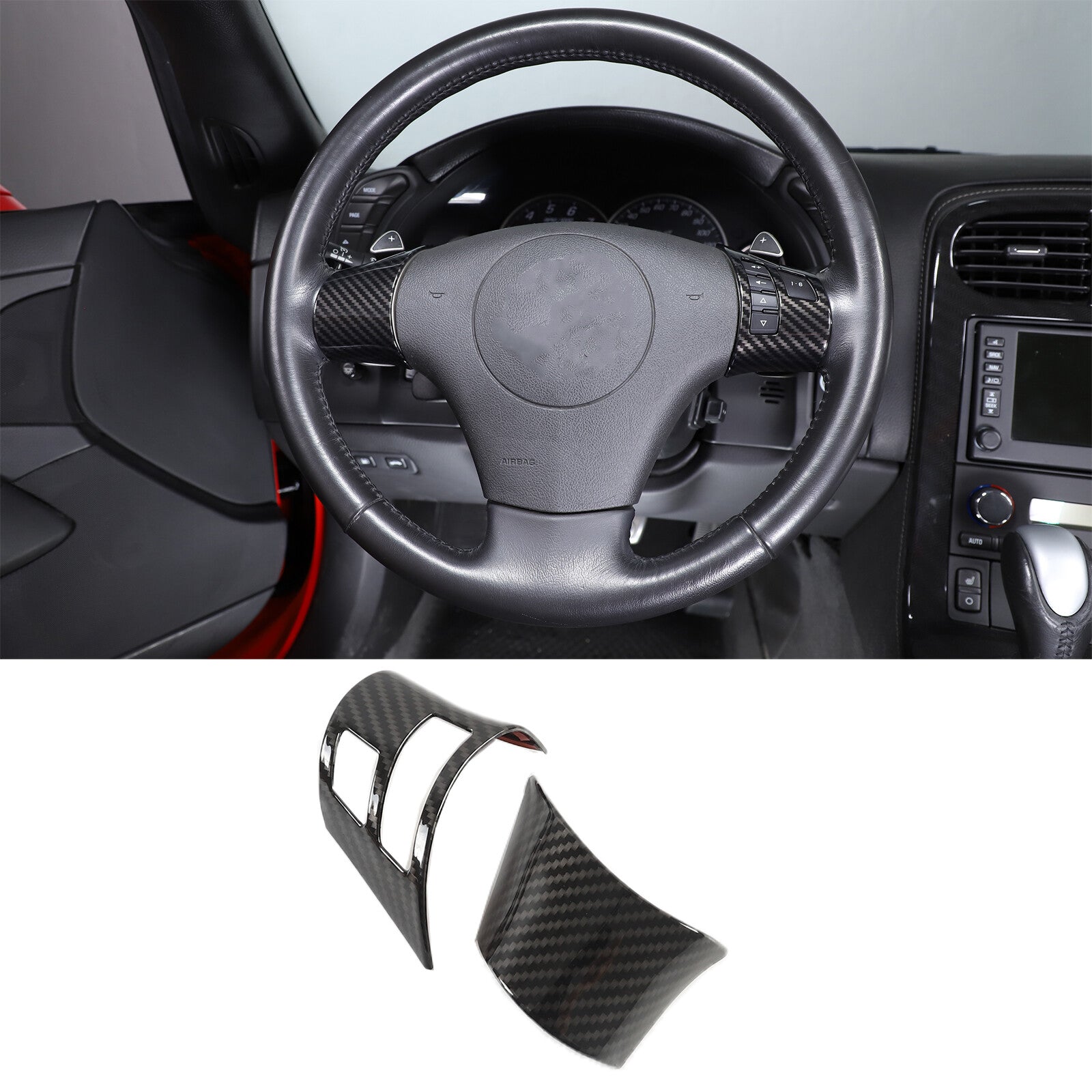 1pcs Carbon Fiber Gear Shift Frame Interior for Chrysler 300 2005-07- v