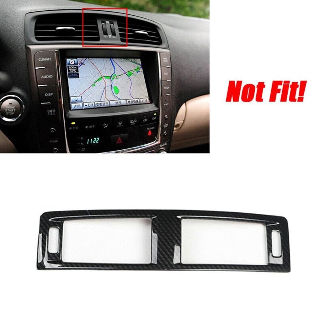 Carbon Fiber Car Middle Air Outlet Vent Cover Trim for Lexus IS 250 2006-2011