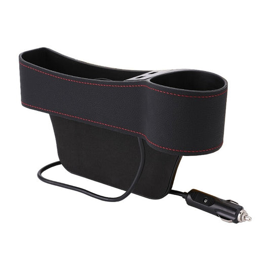 Car for Seat Gap Storage Organizer Right Side Crevice Pocket Box Dual USB Cup Holder Q