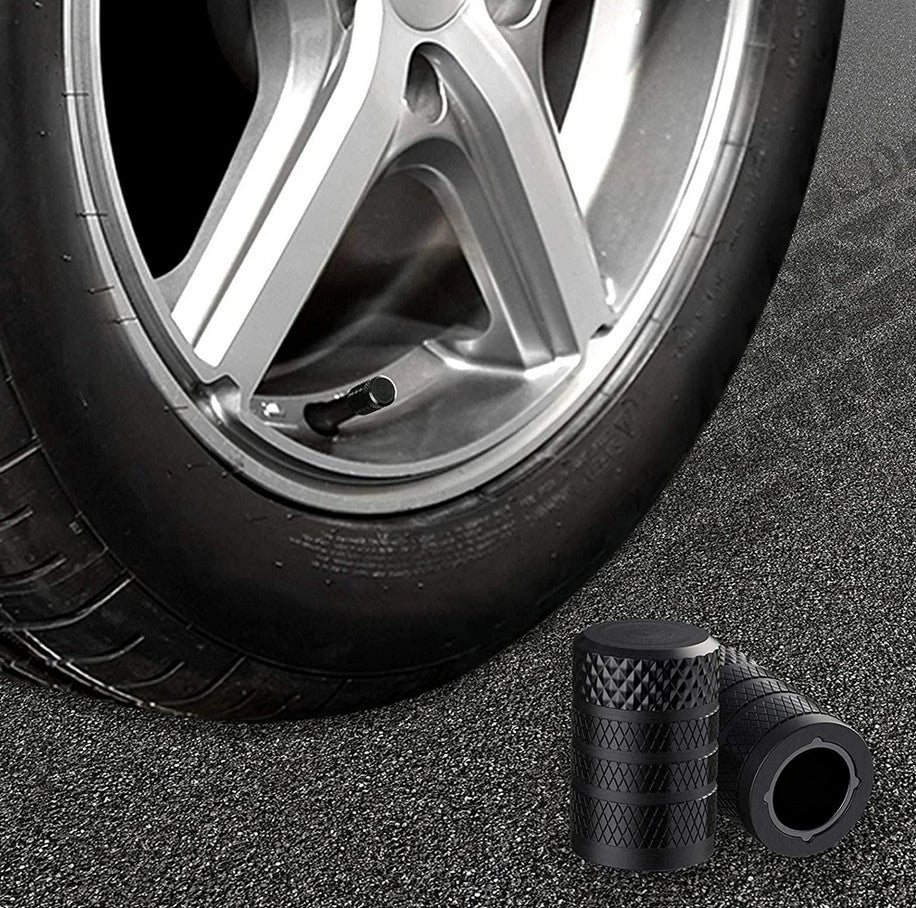 8-piece universal black tire valve cover rod air dust cover for Lexus