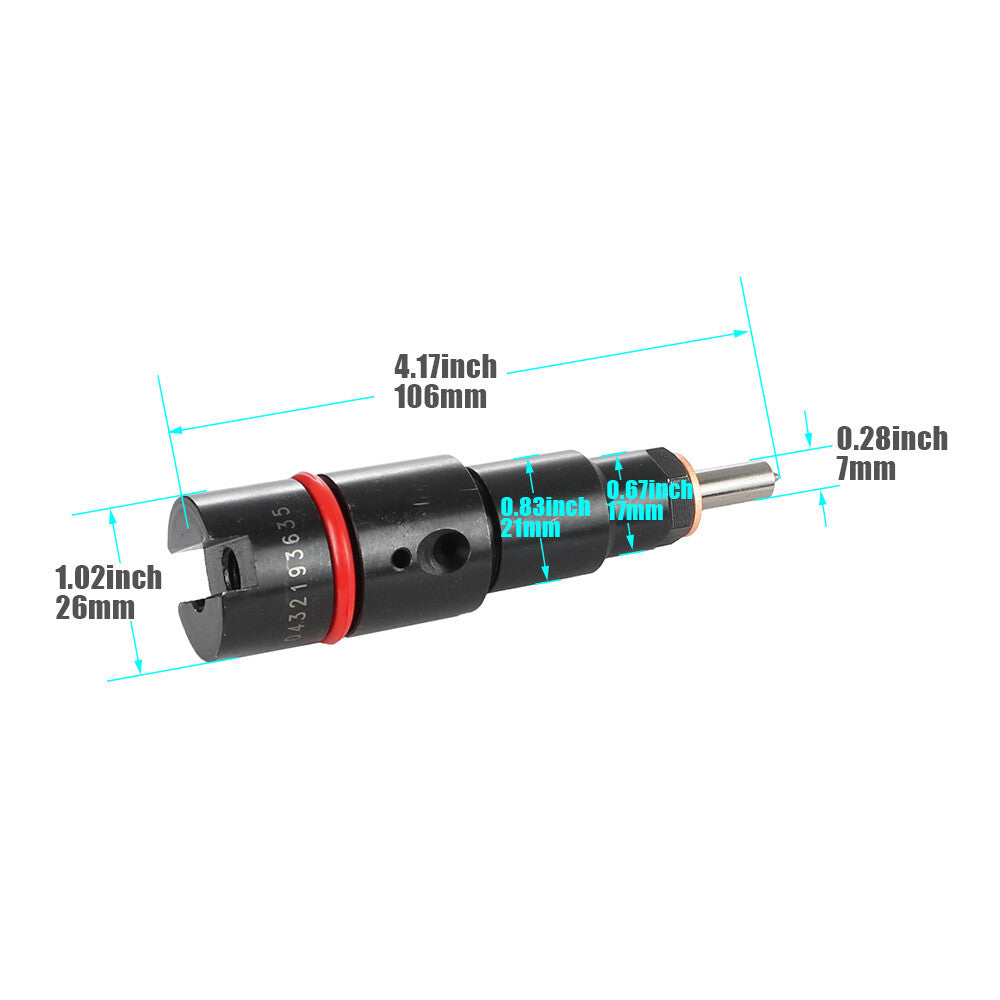 6 pieces of performance injectors for Dodge RV275, 98.5-02, 24-valve, 5.9L, 0432193635- v