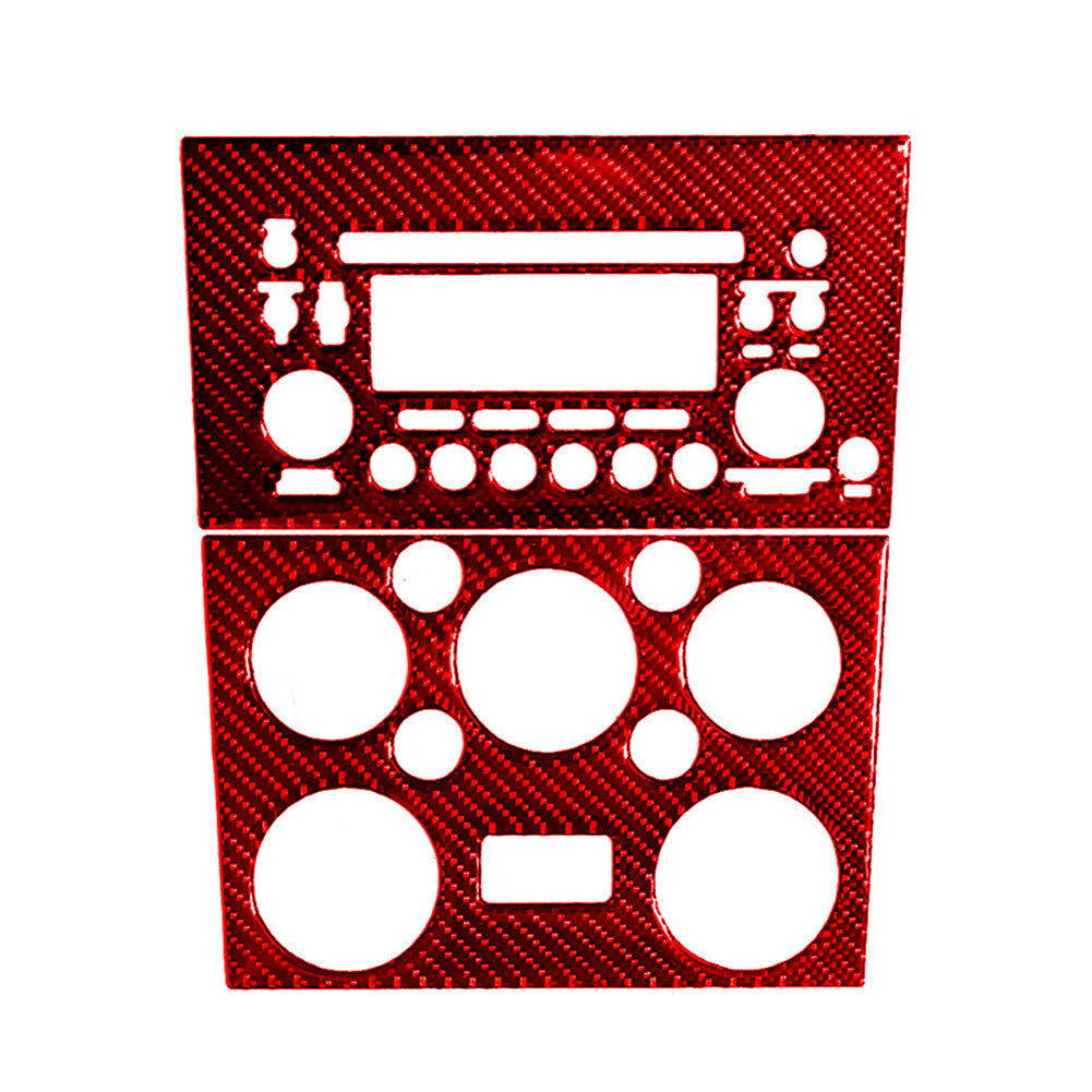 Red Carbon Fiber Central CD Control Panel Trim for Cruze 2009-2015 v