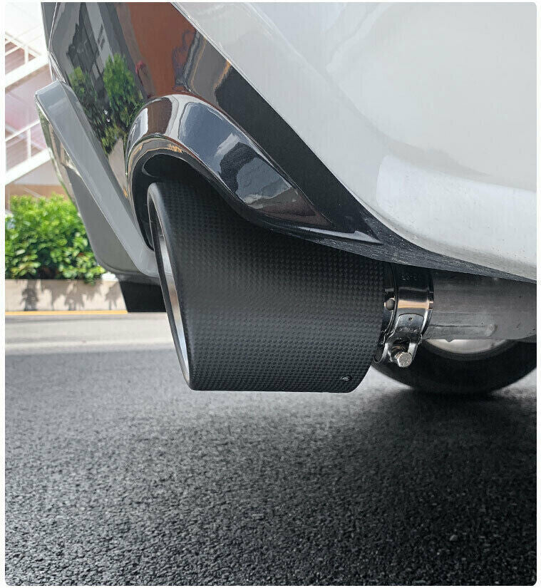 for Toyota RAV4 19-23 Carbon Steel Rear Tail Exhaust Muffler Tip Pipe Cover Trim