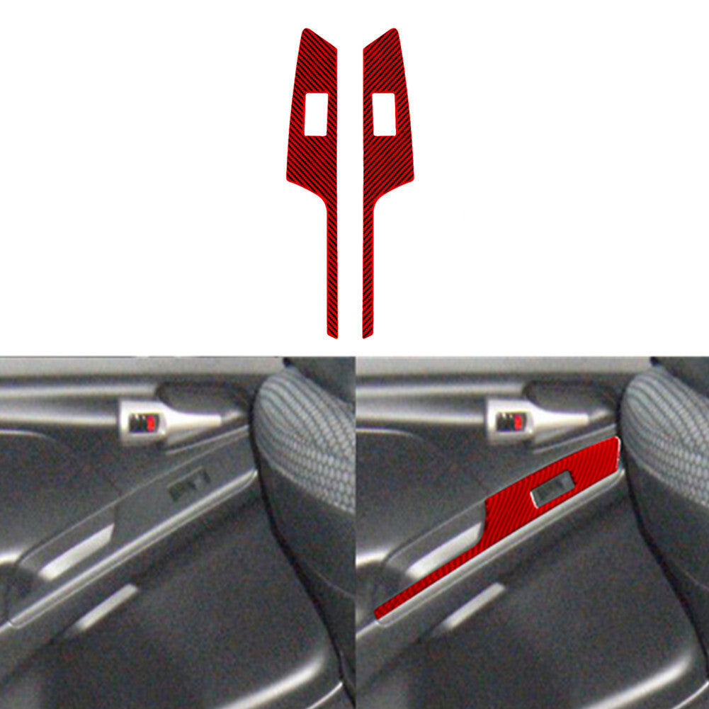 Red Carbon Fiber Rear Door Lift Control Cover Trim for Toyota Matrix 2009-2014