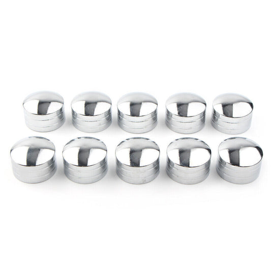 10X Chrome Inner 11mm Schrauben Hex Drive Bolt Topper Caps Cover Fit for Harley