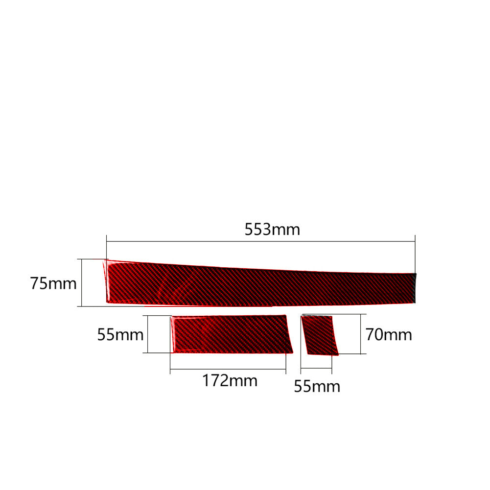 Red Carbon Fiber Digital Climate Control Trim for Honda CRV CR-V 2012-2016 TypeB v