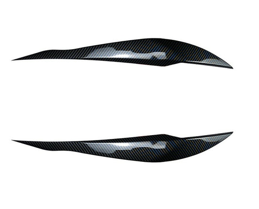 Glossy Black Headlights Eyebrows Cover Trim Fit for BMW 3 Series F30 F34 2013-18
