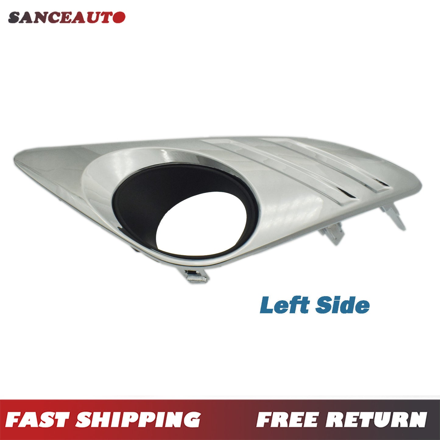 Left side: Chrome border for front bumper fog light protection cover on 2012/2013 for Camry . n