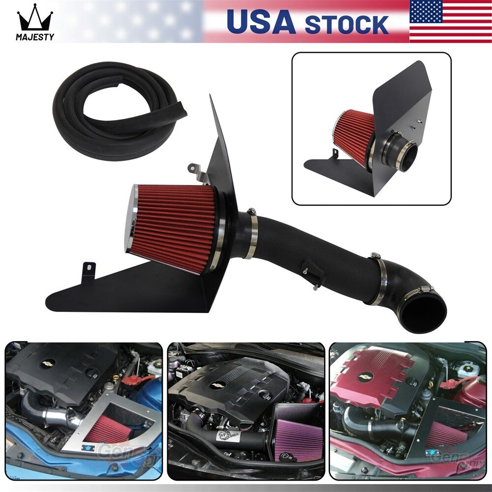 Cold Air Intake Kit + Heat Shield + Filter For 12-15 for Chevy Camaro LS LT 3.6L V6