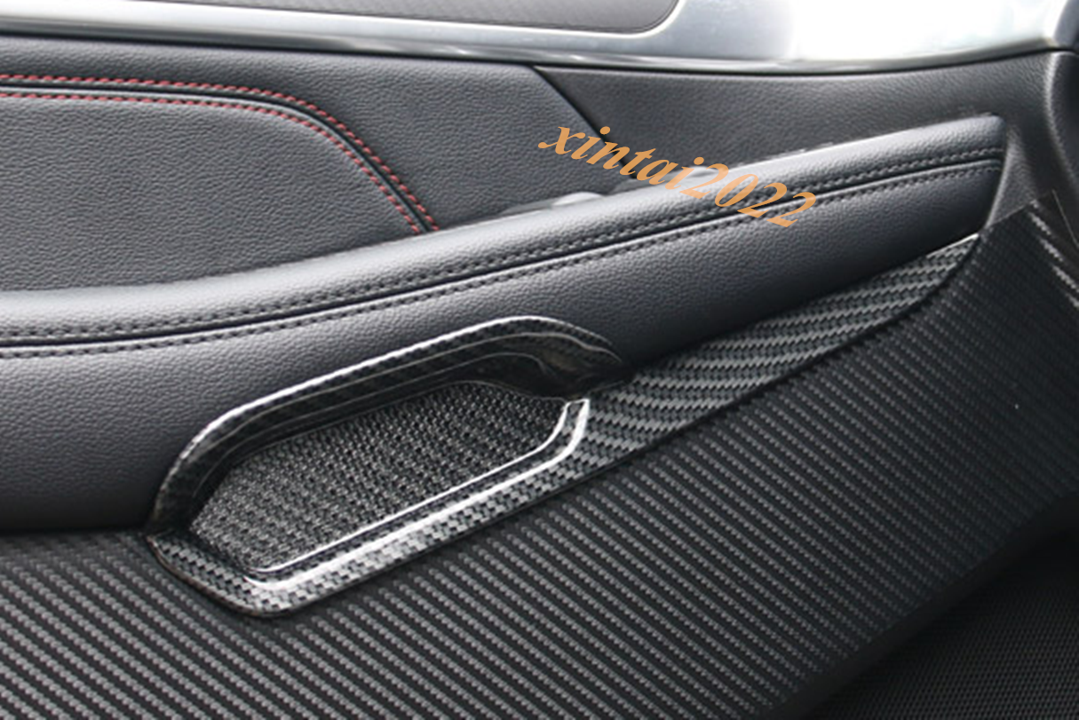 for ford  Explorer 2016-2018 Carbon Fiber Interior Door Lock Armrest Cover Trim
